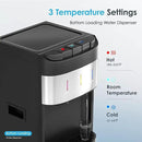 Euhomy Bottom Loading Water Cooler for 5 Gallons, 3 Temperature Settings-Cold/Hot/Warm, Child Safety Lock, Water Dispenser for Apartments, Schools, Companies, Black+Sliver by CozyNest Decor