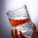 KAMMAK Crystal Whiskey Glasses Set of 2, Hand Blown 7.78oz Old Fashioned Glasses Stemless, Luxury Handcrafted Cocktail Glasses, Scotch Cup for Women, Men Gift for Rocks, Bourbon Barware, Bar by CozyNest Decor