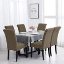 Joccun Chair Covers for Dining Room Set of 2, Dining Chair Slipcovers Stretch Dining Room Chair Covers Seat Protector,Washable Parsons Chair Cover for Home,Hotel,Banquet(Fossil,2 Pack) by CozyNest Decor