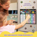 Reward Chart for Kids,Magnetic Behavior Chore Chart for Kids at Home,26 Black Chore Charts,1960 Star Stickers,56 Reward Stickers,Incentive Chore Chart to Develop Responsibility and Good Habits by CozyNest Decor
