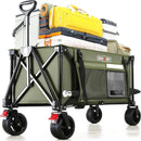 Overmont Collapsible Wagon Cart with Wheels - 180L Foldable Heavy Duty Wagon with Big All-Terrain Wheels - 330Lbs Weight Capacity with Side Pockets for Camping Sports Garden Grocery Shopping Green by GreenHaven Gardens