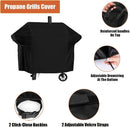 Grill Cover for Oklahoma Joe's Longhorn Combo Charcoal Gas Smokers & Grills - 24203004, Waterproof Outdoor Barbeque Smoker Covers - 36" D x 69" W x 50" H by GreenHaven Gardens