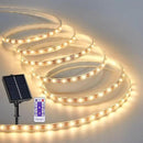 LUHLEE Solar LED Strip Lights,2023 Upgrade Outdoor Rope Lights 8 Lighting Modes,IP65 Waterproof String Lights for Patio Yard Deck Porch Balcony Garden (Warm White, 9.84 ft) by GreenHaven Gardens