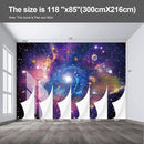 Planet Wall murals Peel and Stick Galaxy Wallpaper for Bedroom Nursery Room - 85"x118" by CozyNest Decor