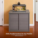 New Age Pet ECOFLEX 24-Inch Mojave Reptile Lounge in Grey - Durable Wood Plastic Composite Habitat with Ventilated Side Panels, Removable Sliding Glass Doors, and Mesh Screen Top by CozyNest Decor