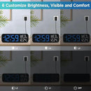 Peakeep Large Display Digital Alarm Clock for Bedrooms, Date Day of Week Calendar Desk Table Clocks for Living Room Office, Dimmable Plug in Electric Clock, 5 Volumes, Loud, Auto DST by CozyNest Decor
