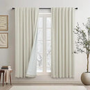DANCURTON Beige Short Black Out Curtains 58 Inch Long for Bedroom 58 Inch Length Window Treatments Boho Kitchen Farmhouse Thermal Cooling Curtains for Summer Heat Living Room Bathroom 2 Panel Set by CozyNest Decor