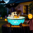 Ghost Bubble Bath Lamp, Halloween Light up Ghost Night Light, LED Flickering Nightlight, Cute Bathtub Spooky Books Nightlight for Halloween Ghost Decor by TinyTreasures Baby Boutique
