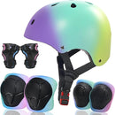 Kids Bike Helmet and Pads Set for Ages 2–14, CPSC Certified Adjustable Helmet with Knee Elbow Wrist Guards, for Skateboard, Scooter, Skating, Rollerblading, Multi-Sport Protective Gear by TinyTreasures Baby Boutique