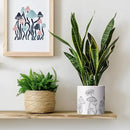Mushroom Ceramic Plant Pot Set of 2, 5 Inch Modern Stylish White Round Flower Pots with Drainage Holes, Planter Decor for Indoor-Outdoor Plants Spider Plant, Pothos, Gift for Woman and Friends by GreenHaven Gardens