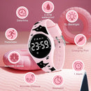 Kids Watches for Girls Boys Digital Sport Watch with Step Counter Pedometer Vibration Alarm Clock, No App Waterproof Fitness Tracker Kids Watch Boys Girls Teens Students Ages 5-16 by TinyTreasures Baby Boutique