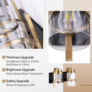 Bathroom Vanity Light Fixtures, Black Gold Vanity Lights for Bathroom 2 Lights,Gold Brushed Wall Sconce(Bulbs not Included) by CozyNest Decor