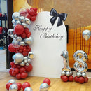140pcs Metallic Silver Round Balloons Different Sizes 18 12 10 5 Inch Latex Balloons for Arch Decoration Party Balloon Kit for Graduation Birthday Party Wedding Balloon Baby Shower Decoration by TinyTreasures Baby Boutique