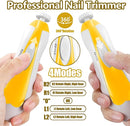 Baby Nail Trimmer Electric, 6 in 1 Rechargeable Baby Nail Clippers Manicure Set Grooming Kit for Toddler Infant or Adults (Yellow) by TinyTreasures Baby Boutique