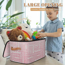 Custom Storage Basket with Name, Personalized Storage Bins with Zipper Lid, Foldable Fabric Storage Box Large capacity with Handle Pink by TinyTreasures Baby Boutique