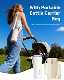 Portable Breastmilk Cooler for Outdoor, Breast Milk Cooler with 11oz Baby Bottle for Breastmilk Storage, 360° Stainless Steel Cooling Tube for 24 Hours Continuous Cooling, with Portable Carrier Bag by TinyTreasures Baby Boutique