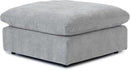 JACH Modular Ottoman Seater for Living Room, Cushion Covers Removable, Minimalist Comfy Footstool, Breathable Ottoman for Living Room Apartment (Light Grey) by CozyNest Decor