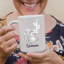 Customized Name Raccoon Coffee Mug Gift For Raccoons Lover Birthday Christmas, Personalized Raccoons Accent Coffee Cup, Raccoon Teacup Gift For Grandson Granddaughter Kids, Animal White Mug 11 15Oz by TinyTreasures Baby Boutique