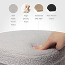 B FSOBEIIALEO Storage Ottoman Cube, Heart Shaped Ottomans with Storage Foot Stool Footrest for Lving Room, Boucle Ottoman Seat for Dorm Room,Faux Teddy Fur, Grey 15"x15"x15" by CozyNest Decor