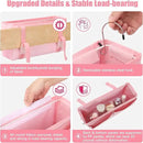 Bedside Caddy Organizer with Fixed Straps, Bunk Bed Caddy ideal for Home, Bunk Bed, Dorm, Hospital, Crib, Versatile Bedside Storage Solution (Pink) by CozyNest Decor