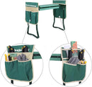 SONGMICS Garden Kneeler and Seat, Multifunctional Garden Kneeling Bench, Gardening Gifts for Women Men, Folding Gardening Stool, with 2 Tool Bags, 6-Inch Wide Kneeling Pad, Dark Green UGGK50L by GreenHaven Gardens