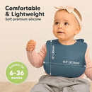 KeaBabies 2-Pack Silicone Baby Bibs for Eating - Sturdy Food-Grade Silicone Bibs for Babies Girl, Boy, Large Food Catcher, Clean & Put On Easily, Waterproof Toddler Feeding Essentials (Valiant) by TinyTreasures Baby Boutique