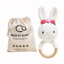 Bunny White Bunny rattles Toy for Young Children, Handmade Woolen Toy with Strict Quality Testing Process, Usable as House Decoration (White Bunny Rattles) by TinyTreasures Baby Boutique