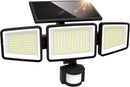 UME Solar Outdoor Lights 302 LED 3000LM, IP65 Waterproof Motion Sensor Outdoor Lights, 3 Heads Solar Security Flood Lights 270 Wide Lighting Angle with 3 Modes for Garden Patio Yard by GreenHaven Gardens