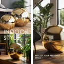 12 Inch Stainless Steel Gazing Globe,v2croft Hollow Ball Mirrored Surface Polished Shiny Sphere,Garden Stainless Steel Gazing Ball for Outdoor Lawn Pond Yard Ornament(Gold) by GreenHaven Gardens