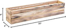 20" Rectangular Rustic Wood Planter with Plastic Liner l Rustic Whitewash l Wine Crate Style, Home and Wedding Decorations, Garden Ornaments (20x4 Wine Crate Set of 2, Whitewash) by GreenHaven Gardens