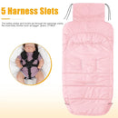 Yoofoss Stroller Cover for Winter, Toddler Stroller Footmuff Universal for Most Stroller, Water Resistant Warm Coral Baby Stroller Bunting Sleeping Bag Pink by TinyTreasures Baby Boutique