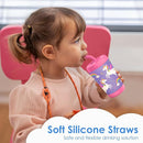Kid Insulated Stainless Steel Tumbler with Silicone Straw, 12oz Sippy Cup for Kids (Unicorn) by TinyTreasures Baby Boutique