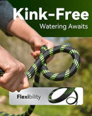 RAINPOINT 75 Foot Garden Hose - No-kink 304 Metal Garden with 10 mode Nozzle - Brass Connection, Swivel Handle, Flexible Hose,Lightweight, Puncture by GreenHaven Gardens