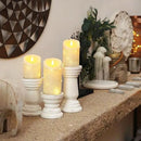 Homemory Flameless Candles with String Lights, 3 Pack Embedded Fairy String Lights LED Candles, Electric Flickering Candles with Remote Control and Timer, Real Wax, Ivory White by CozyNest Decor