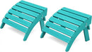 KINGYES Folding Adirondack Ottomans Set of 2 for Adirondack Chair, Aruba by CozyNest Decor