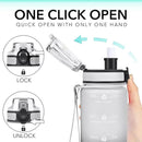 32oz Motivational Water Bottles with Time Marker & Fruit Strainer, Transparent Gradient Color Water Bottle with Times to Drink, Leakproof & BPA Free, Reusable Bottle with Strap (No Straw) by CozyNest Decor