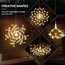 5 Pack Firework String Lights Christmas Lights, 200 LED 8 Modes Hanging Starburst Lights for PartyGarden Decoration (Warm White) by GreenHaven Gardens