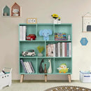 LEYAOYAO 8 Cube Bookshelf 3-Tier Bookcase with Legs, Mint-Green Kids Book Shelf Cute Storage Organizer, Large Open Toy Shelves Modern Bookshelves,Display Bookcases for Bedroom,Living Room,Nursery by CozyNest Decor