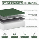 Patio Chair Cushions 18.5 X 16 X 4 Inch Waterproof Outdoor Seat Cushions for Patio Furniture, Outdoor Sofa Couch Pads with Ties & Handle, Set of 2, Green by GreenHaven Gardens
