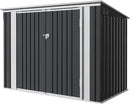 Greesum 5.8x3.3 FT Outdoor Storage Shed Metal Garbage Shed with Lid Chain Hydraulic Gas Rod for Lawn Tools, Bikes, Toys,Garbage Bin,Black by GreenHaven Gardens