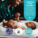 MyBaby 3-in-1 Calming Baby Cushion, Soothing Comfort for Newborns & Infants, Snuggling Sensation, Sound and Vibration, Designed for Safety, Rechargeable & Machine-Washable, by Homedics, White by TinyTreasures Baby Boutique