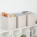 Bidtakay Extra Large Storage Baskets for Organizing Clothes Storage Bins 3 Pack Fabric Storage Bins for Shelves Linen Collapsible Organizer for Closet-Light Biege by TinyTreasures Baby Boutique