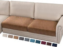 PrinceDeco Velvet Couch Cushion Cover Soft Stretch Cushion Slipcover for Chair Loveseat Sofa Cushion Furniture Protector Seat Cushion Sofa Cover (2 Piece Large Sofa Cushion Covers, Camel) by CozyNest Decor