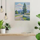 Countryside wildflowers landscape canvas poster natural plant flower artwork retro pastoral flower path suitable for farmhouse decoration by CozyNest Decor