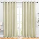 NICETOWN Room Darkening 118 inch Long Curtains, Grommet Thermal Drapes Weighted Room Divider Wide Window Treatments for Living Room, W66 x L118, Beige, 2 Panels by TinyTreasures Baby Boutique