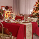 sancua Rectangle Tablecloth - 60 x 84 Inch - Stain and Wrinkle Resistant Washable Polyester Table Cloth, Decorative Fabric Table Cover for Dining Tables, Buffet Parties, Christmas Red by CozyNest Decor