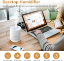 Portable Mini Humidifiers For bedroom baby, 350ml Small Cool Mist Humidifier USB Rechargeable Humidifier For plants, Travel Office Home, Auto Shut-Off,2 Mist Modes Super Quiet,With Night Light by TinyTreasures Baby Boutique