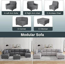 L Lengend Vansen Modular Sectional Sofa U Shaped Couch with Ottoman Modern Reversible Corner Sectional Couch for Living Room (Dark Grey, U Shaped Sofa-4) by CozyNest Decor
