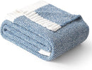 MIULEE Super Soft Throw Blanket for Couch, Blue Cozy Fluffy Warm Blankets Knit Throw Blankets for Sofa, Bed, Chair, Living Room, Camping, Picnic, 50 x 60 inch by CozyNest Decor