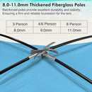 WhiteFang Beach Tent Anti-UV Portable Sun Shade Shelter for 3/4/6/8 Person, Extendable Floor with 3 Ventilating Mesh Windows Plus Carrying Bag, Stakes and Guy Lines by TinyTreasures Baby Boutique